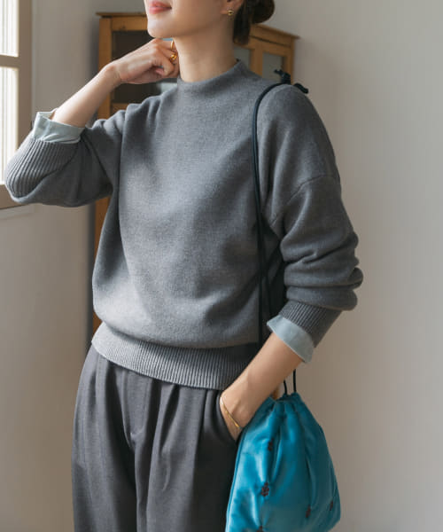『蓄熱』ボトルネックKNITプルオーバー