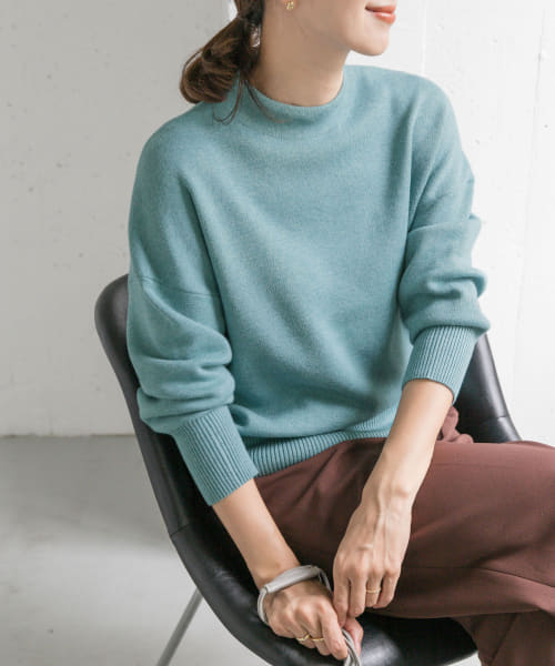 『蓄熱』ボトルネックKNITプルオーバー