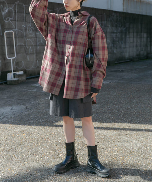 BIGチェックシャツ