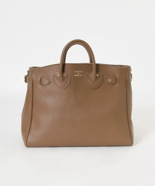 YOUNG&OLSEN　EMBOSSED LEATHER BELTED M