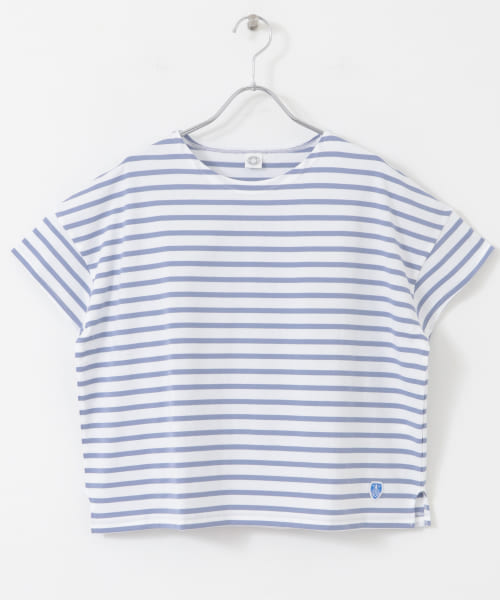 ORCIVAL　BOAT NECK SHORT-SLEEVE PULLOVER