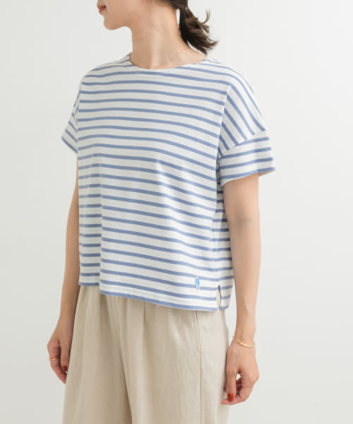 ORCIVAL　BOAT NECK SHORT-SLEEVE PULLOVER