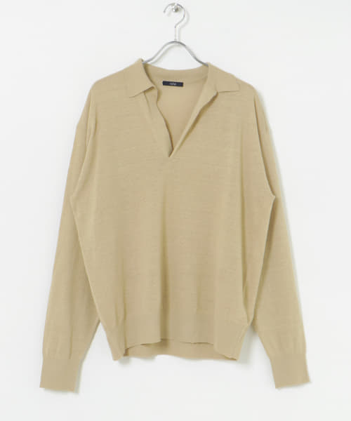 YLEVE　L/C SKIPPER KNIT PULLOVER
