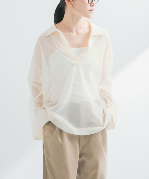 ラミー混スキッパーシアーニット