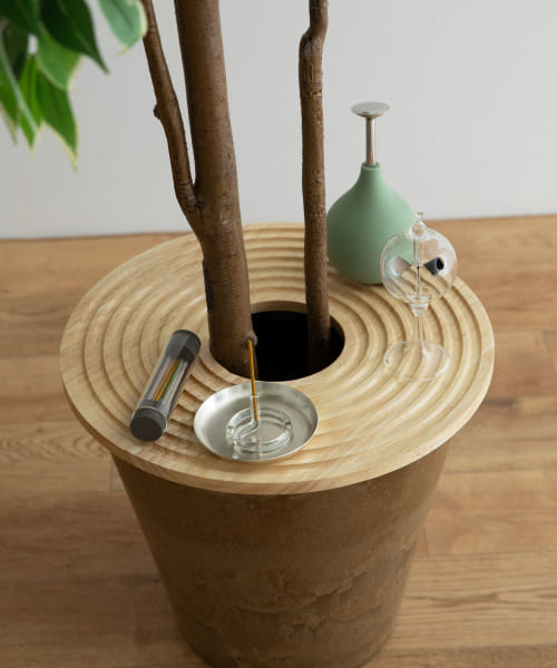 『WEB限定』amabro　WOOD CIRCLE TRAY S