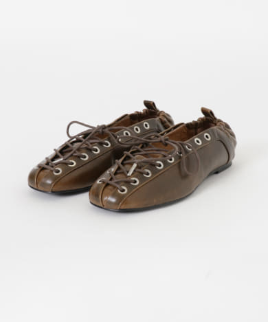 GANNI　Eyelets Lace Up Ballerina
