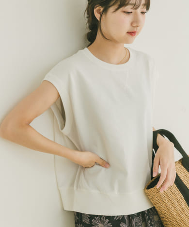 裏毛ノースリーブベスト
