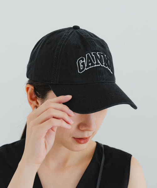 GANNI　Washed Cotton Canvas Cap