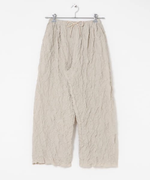 cwtch　SHRINK FLOWER PATTERN PANTS