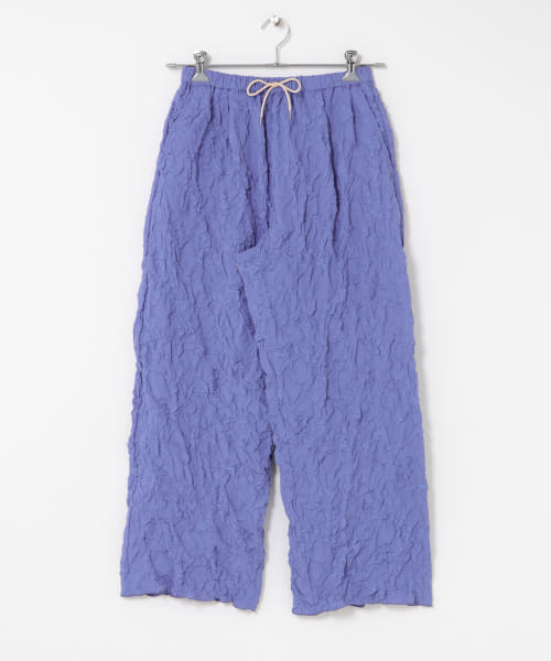 cwtch　SHRINK FLOWER PATTERN PANTS