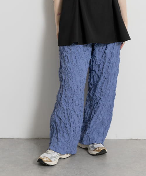 cwtch　SHRINK FLOWER PATTERN PANTS
