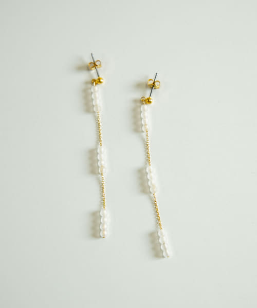 クリアケシチェーンピアス