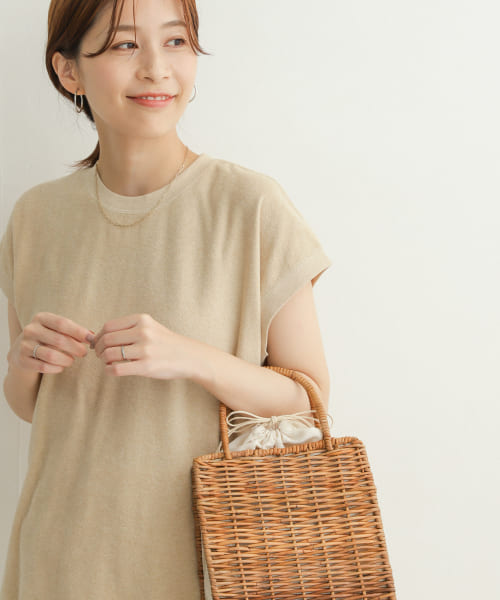 プラントダイフレンチスリーブパイルプルオーバー