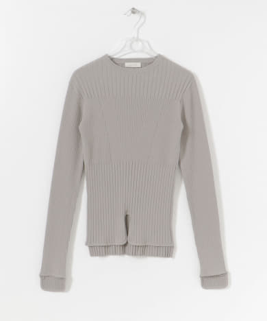 RIB FLOW CREW KNIT
