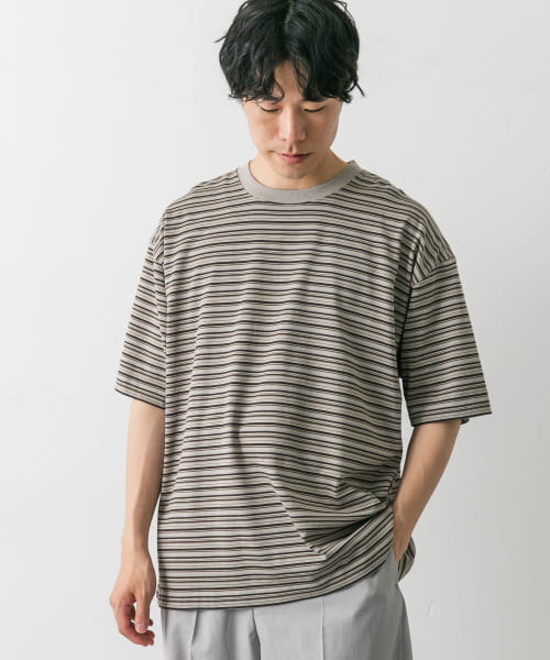 マルチボーダーショートスリーブ Tシャツ