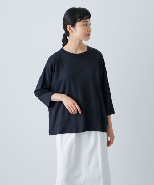リネンワイドカットソー