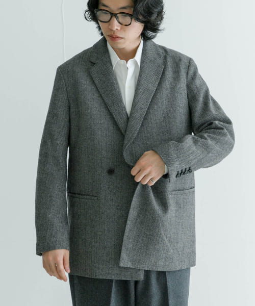 『セットアップ対応』new basic ヘリンボーンセミダブルジャケット