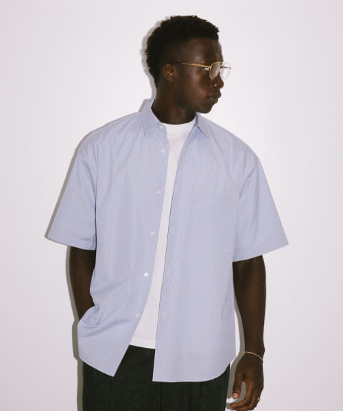 new basic　THOMAS MASON SHORT-SLEEVE OVER SHIRTS