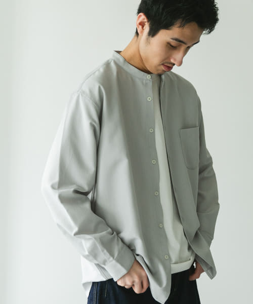 『WEB/一部店舗限定サイズ』『吸水速乾』セオアルファバンドカラーロングスリーブシャツ