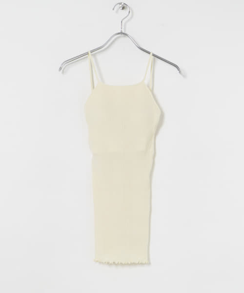 HAKUJI　Random rib open back camisole