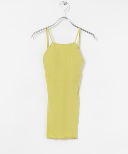 HAKUJI　Random rib open back camisole