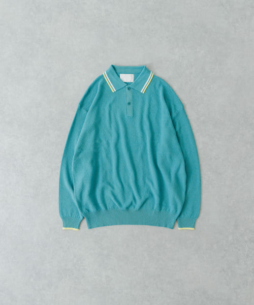 URBAN RESEARCH iD　カノコオーバーニットポロ ロングスリーブ