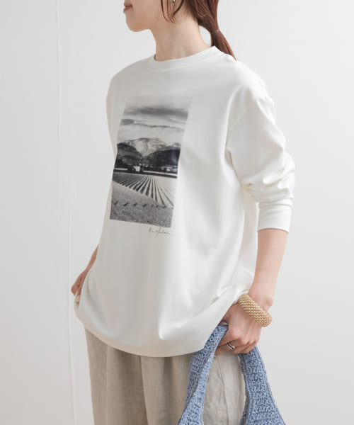 フォトプリントロングスリーブTシャツ