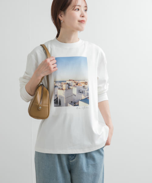 フォトプリントロングスリーブTシャツ