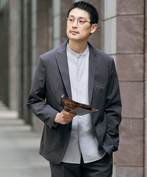 LIFE STYLE TAILOR　リネンライクコンフォータブルジャケット