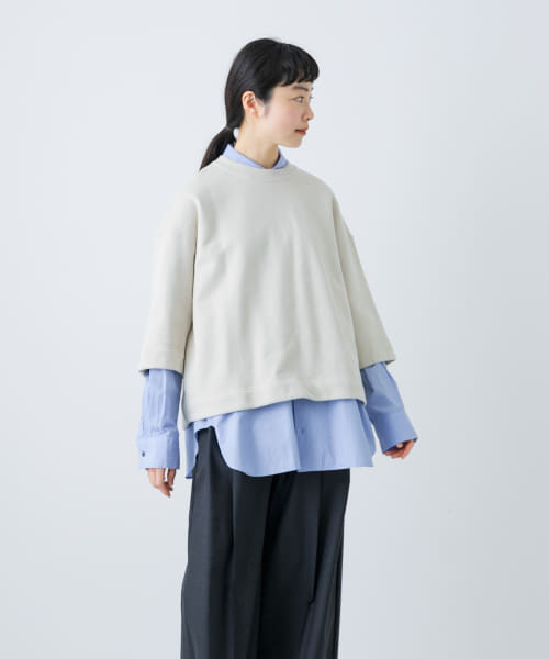 ワイドハーフスリーブスウェット