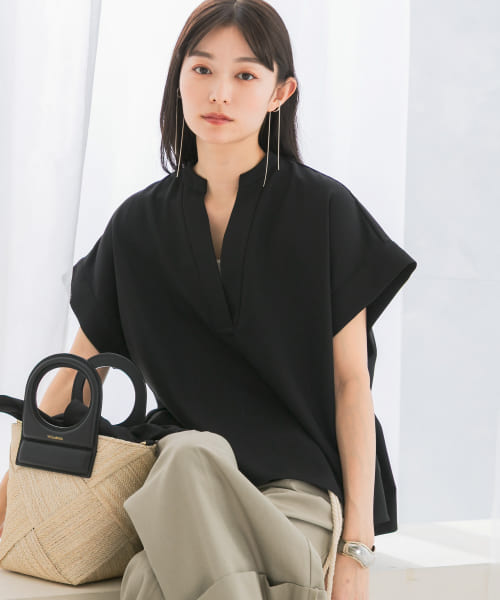 『WEB/一部店舗限定』『撥水』バンドカラープルオーバー