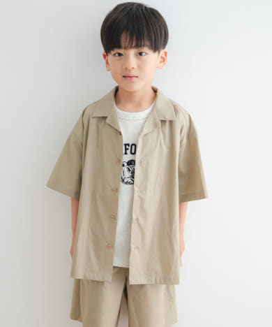 『セットアップ対応』『UVカット』オープンカラーシャツ(KIDS)