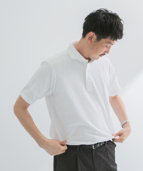 『イージーケア/吸水速乾』LIFE STYLE TAILOR　アルティマセミワイド半袖プルオーバー1