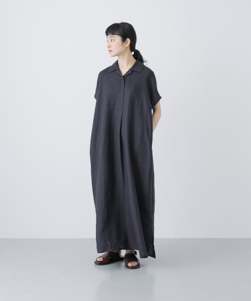 リネンフレンチシャツワンピース