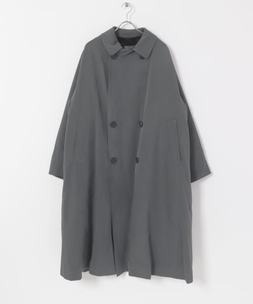 A PRESSE　Maxi Length Washed Silk Trench Coat