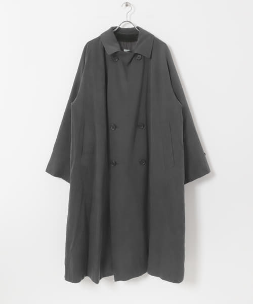 A PRESSE　Maxi Length Washed Silk Trench Coat