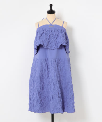 cwtch　SHRINK FLOWER PATTERN ONE-PIECE