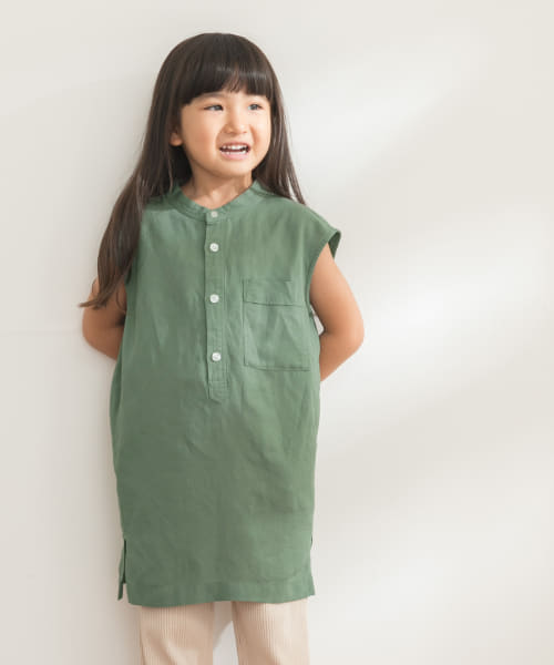FORK&SPOON　ノースリーブロングシャツ(KIDS)