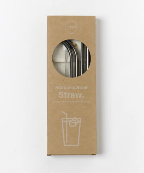 mana. ORGANIC LIVING　ステンレス製ストロー