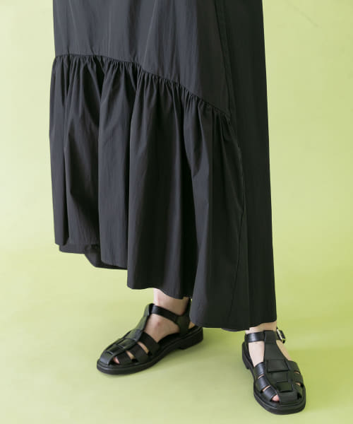 Uiscel　ティアードアシンメトリーマキシスカート