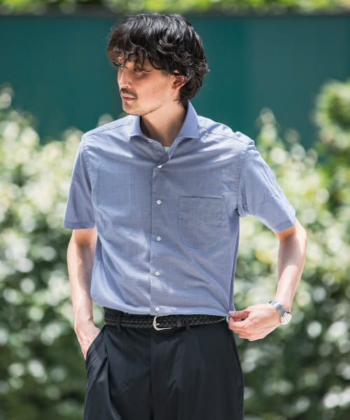 『イージーケア』LIFE STYLE TAILOR　カッタウェイ半袖シャツ1