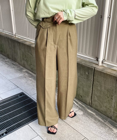 フラップWIDEストレートパンツ