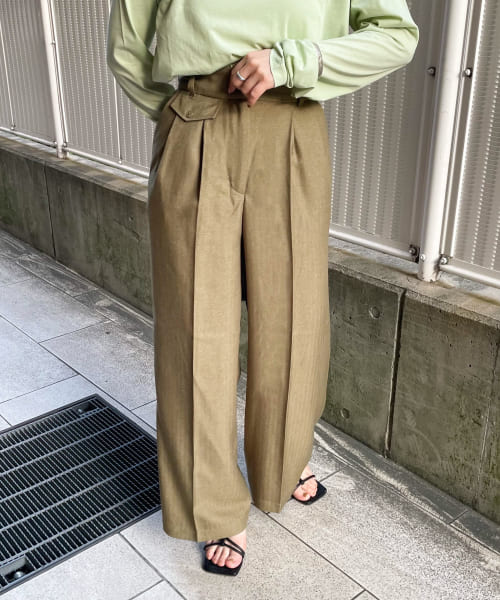 フラップWIDEストレートパンツ