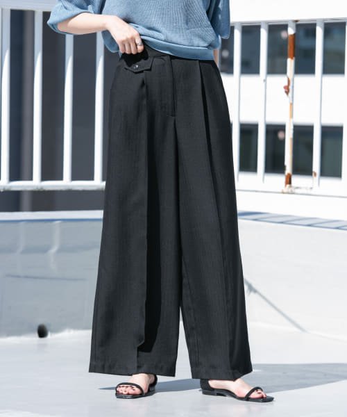 フラップWIDEストレートパンツ