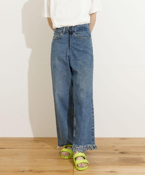 77circa　fringe denim pants 28
