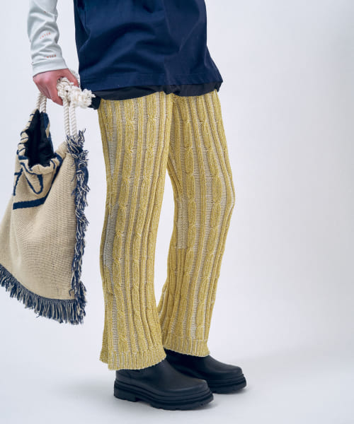 77circa　lame knit pants