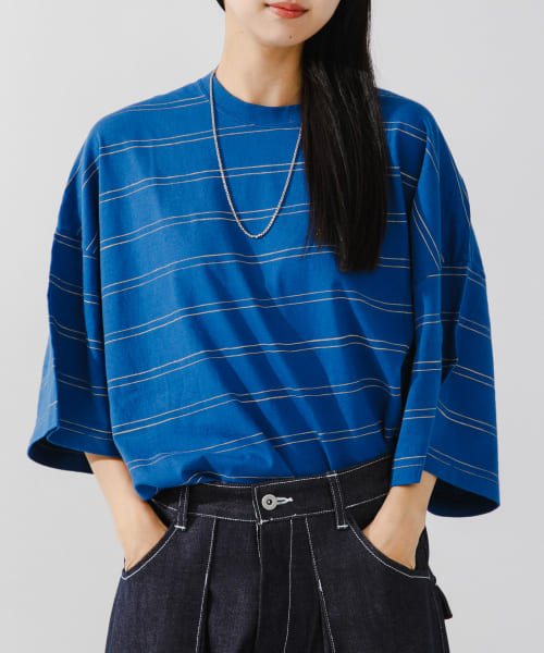 SFC　DOUBLE SIDE STRIPE TEE