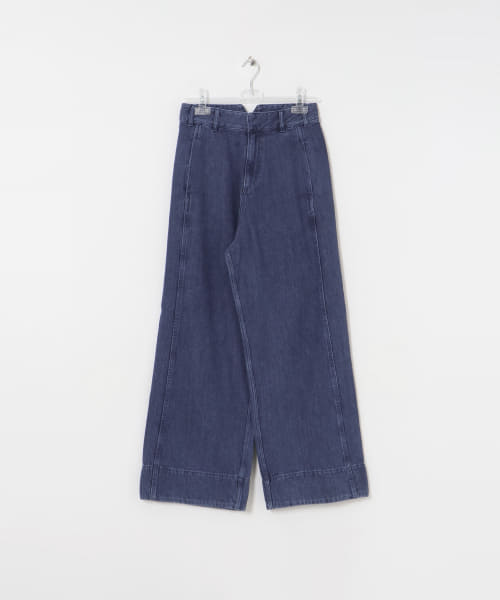 denim wide pants