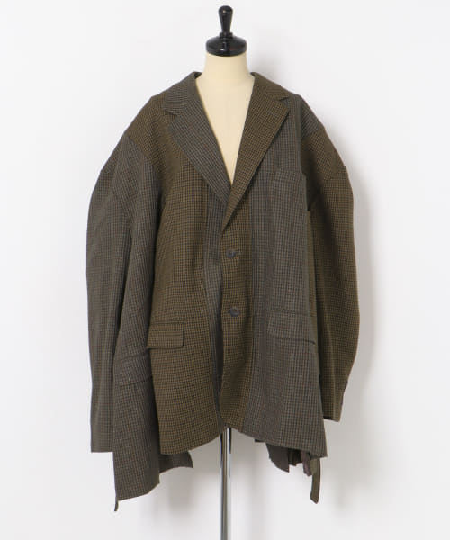 77circa　make cutback wide tweed jacket