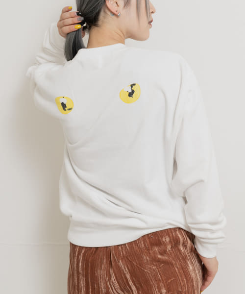 77circa　cats eye print sweat